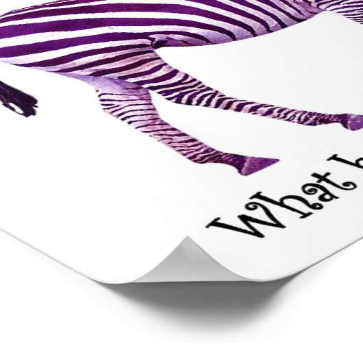 Nog een keer zebra.... poster (Hoek)