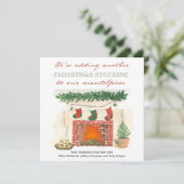 Nog een kerststop foto Zwangerschap Aankondiging (Staand voorkant)