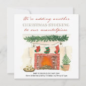 Nog een kerststop foto Zwangerschap Aankondiging (Voorkant)