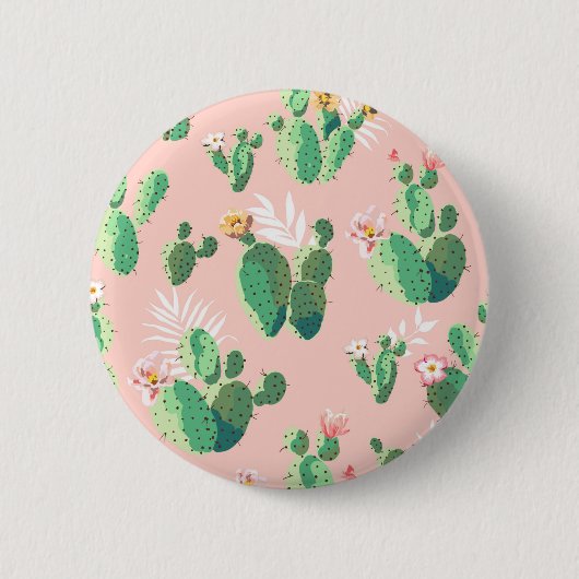 Nog een kleine Cactus Flowers Ronde Button 5,7 Cm (Voorkant)