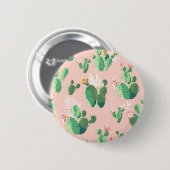 Nog een kleine Cactus Flowers Ronde Button 5,7 Cm (Voorkant /achterkant)