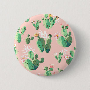 Nog een kleine Cactus Flowers Ronde Button 5,7 Cm
