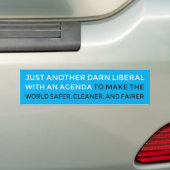 Nog een liberaal met een agenda bumpersticker (Op auto)