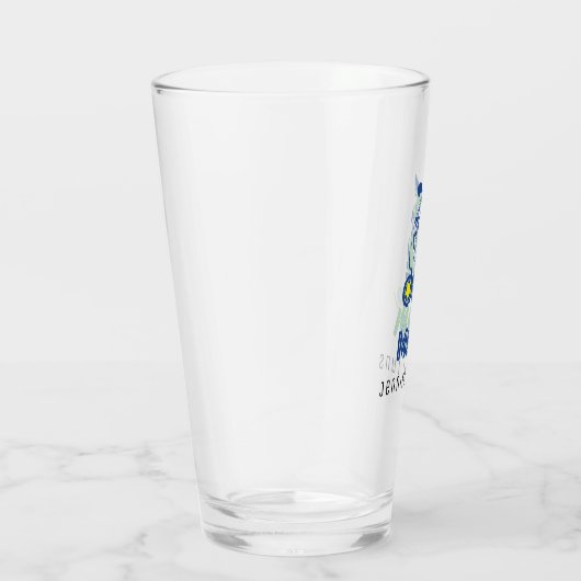 Nog een mijl Motivatie blauw tijgerbierglas Glas (Rechts)