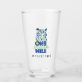Nog een mijl Motivatie blauw tijgerbierglas Glas (Voorkant)