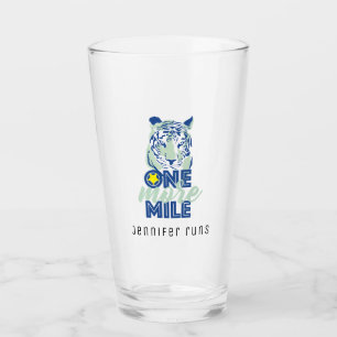 Nog een mijl Motivatie blauw tijgerbierglas Glas