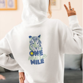 Nog een mijl Motivatie Blauwe Tijger Vrouwen Hoodie