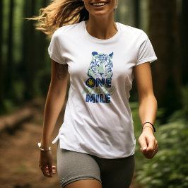 Nog een mijl Motivatie Blauwe Tijger Vrouwen T-shirt