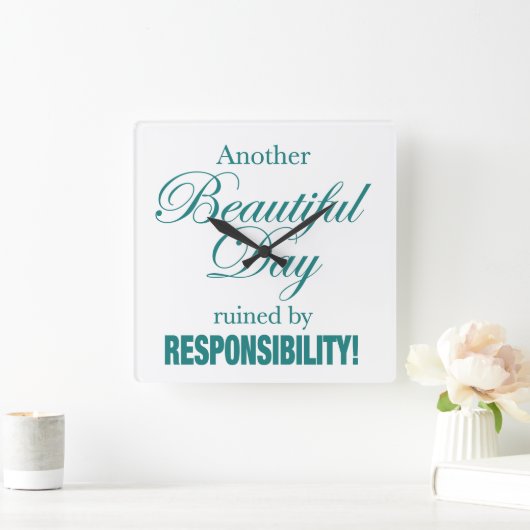 Nog een mooie dag. vierkante klok (Huis)