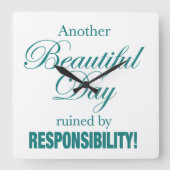 Nog een mooie dag. vierkante klok (Voorkant)