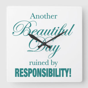 Nog een mooie dag. vierkante klok