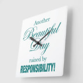 Nog een mooie dag. vierkante klok (Hoek)