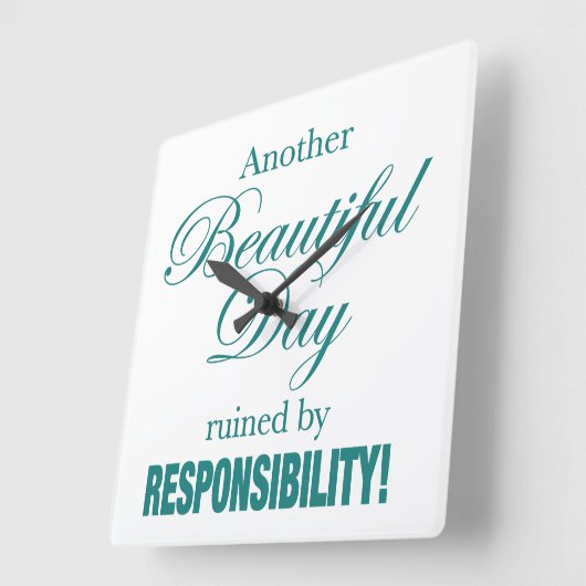 Nog een mooie dag. vierkante klok (Hoek)