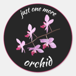Nog één orchidee ronde sticker