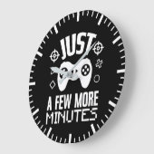 Nog een paar minuten, grappige games, gamer groot grote klok (Hoek)