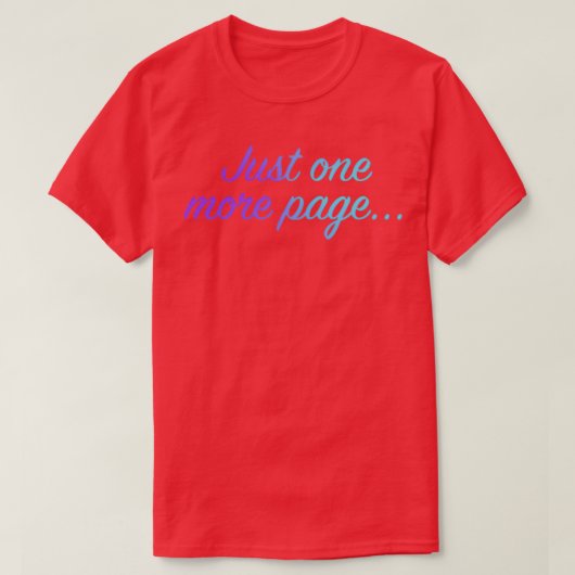 Nog één pagina blauw en Paars T T-shirt (Design voorkant)