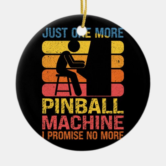Nog een pinbalmachine met pinballompen, Pub Keramisch Ornament (Voorkant)