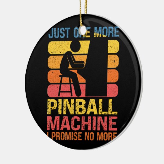 Nog een pinbalmachine met pinballompen, Pub Keramisch Ornament (Links)