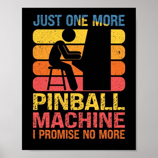 Nog een pinbalmachine met pinballompen, Pub Poster (Voorkant)