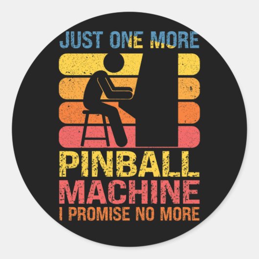 Nog een pinbalmachine met pinballompen, Pub Ronde Sticker (Voorkant)