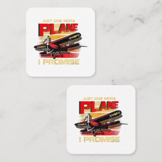 Nog een plan dat ik beloof vierkante visitekaartje (Voorkant / Achterkant)