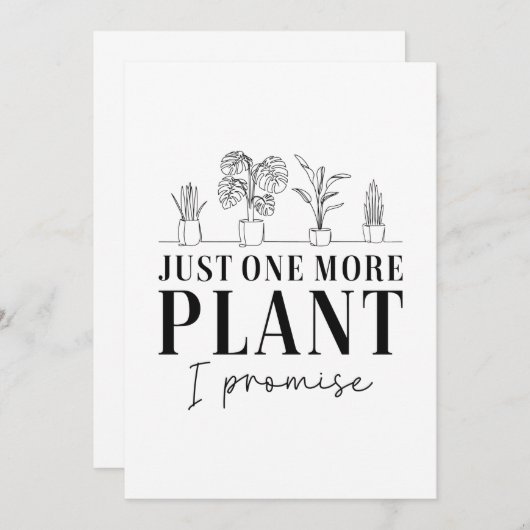 Nog één Plant Bedankkaart (Voorkant / Achterkant)