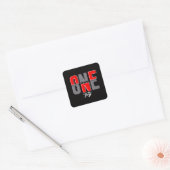 Nog één poging vierkante sticker (Envelop)