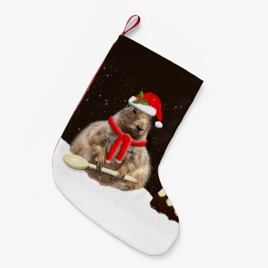 Nog één pud kerstcadeautje. kleine kerstsok (Voorkant (Hangend))