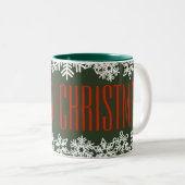 Nog een Red Meh.rry Kerstmis Tweekleurige Koffiemok (Voorkant rechts)