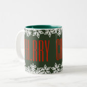 Nog een Red Meh.rry Kerstmis Tweekleurige Koffiemok (Voorkant links)