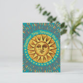 Nog een reis rond de zon Boho verjaardagsuitnodigi Briefkaart (Staand voorkant)