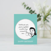 Nog een reis rond de zon Funny Retro Birthday Briefkaart (Staand voorkant)