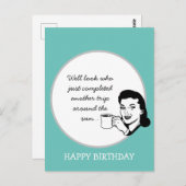 Nog een reis rond de zon Funny Retro Birthday Briefkaart (Voorkant / Achterkant)