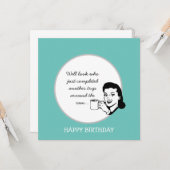 Nog een reis rond de zon Funny Retro Birthday Kaart (Voorkant / Achterkant in situ)