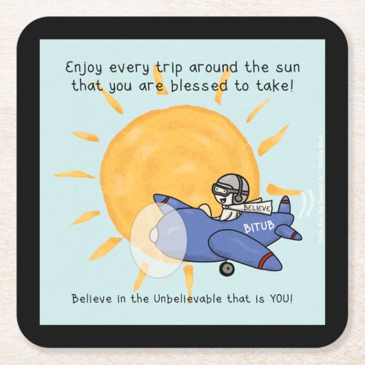 Nog een reis rond de zon kartonnen onderzetters (Voorkant)