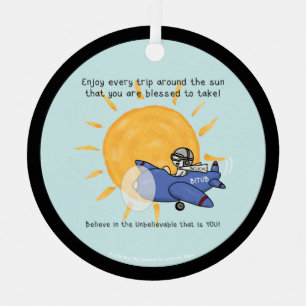 Nog een reis rond de zon metalen ornament