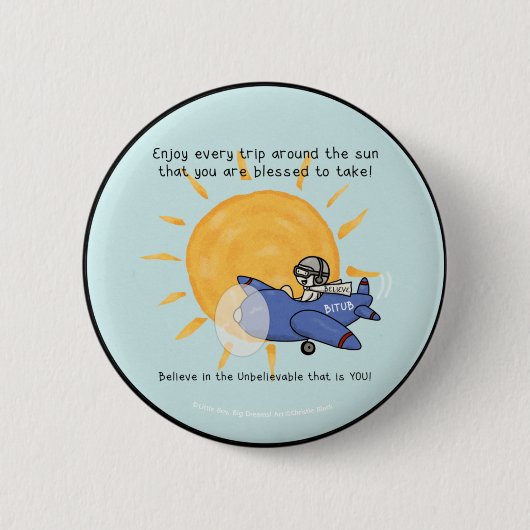 Nog een reis rond de zon ronde button 5,7 cm (Voorkant)