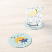 Nog een reis rond de zon ronde kartonnen onderzetter (Insitu)