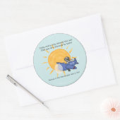 Nog een reis rond de zon ronde sticker (Envelop)