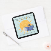 Nog een reis rond de zon vierkante sticker (Envelop)