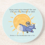 Nog een reis rond de zon zandsteen onderzetter (Voorkant)