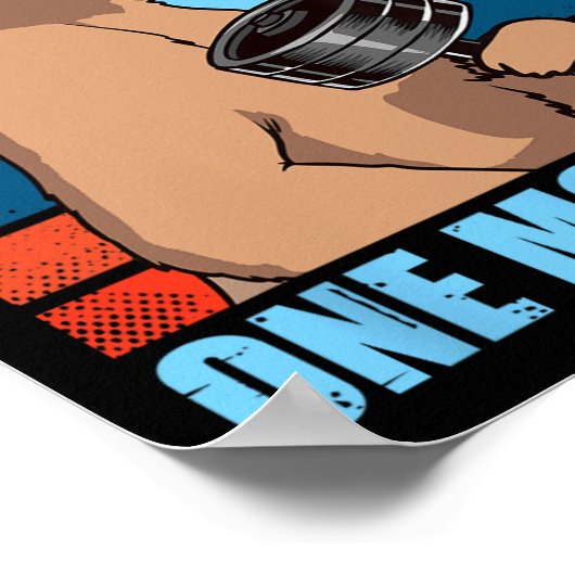 Nog een Rep Gewicht Sport Workout Gym Grappig Body Poster (Hoek)