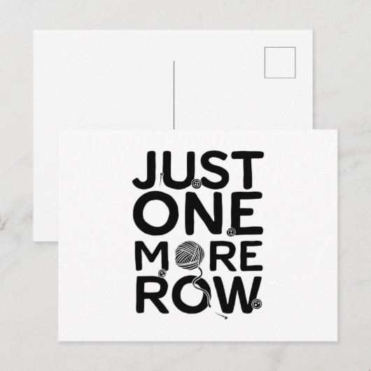 Nog een rij | Knitter Gift Briefkaart (Voorkant / Achterkant)