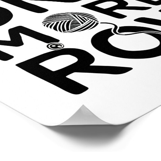 Nog een rij | Knitter Gift Poster (Hoek)