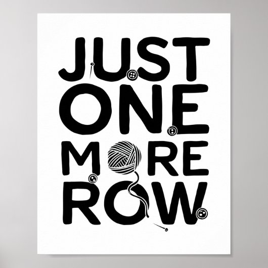 Nog een rij | Knitter Gift Poster (Voorkant)