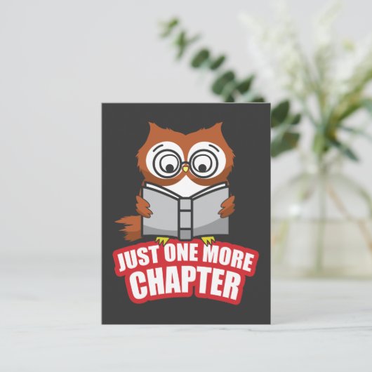 Nog een Schattigee uilenlezer Briefkaart (Staand voorkant)