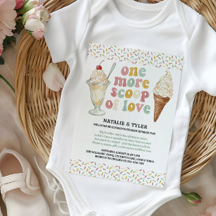 Nog één schep liefdesijs babyfeestje kaart
