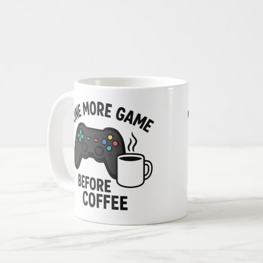 "Nog een spel voor de koffie" Gaming Mok (Voorkant links)