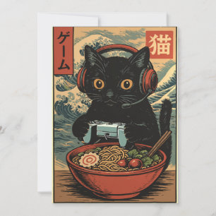 Nog één spelletje knorrige gamer kat grappige wens kaart
