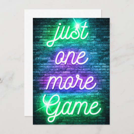 Nog één spelletje spelen kaart (Voorkant / Achterkant)